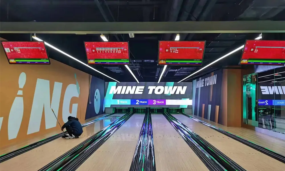 non-standard-length bowling lane 